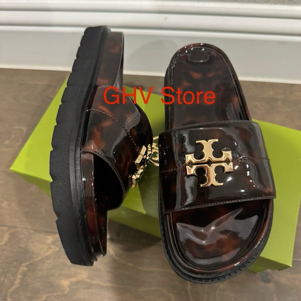 Tory Burch Everly Anatomic Lug Paris Nappa Slide 04 - Picture 4 of 6